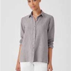 Garnet Hill Easy 100% Linen Button Down Shirt size PP